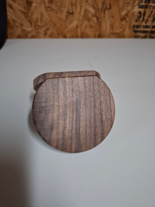 Walnut Compact Pocket Mirror