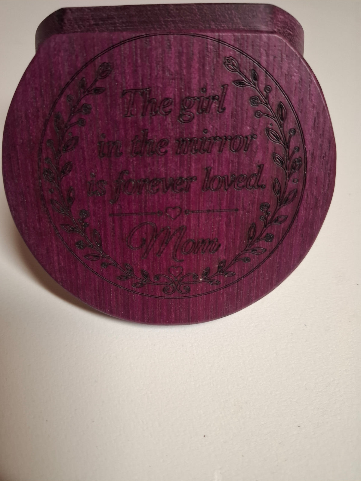 Forever Loved Mom Laser-Engraved Compact Mirror