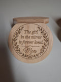 Forever Loved Mom Laser-Engraved Compact Mirror